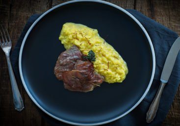 Saltimbocca mit Safranrisotto